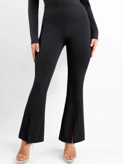 Shapewear High Rise Tummy Control Split Hem Flare Leg Pants