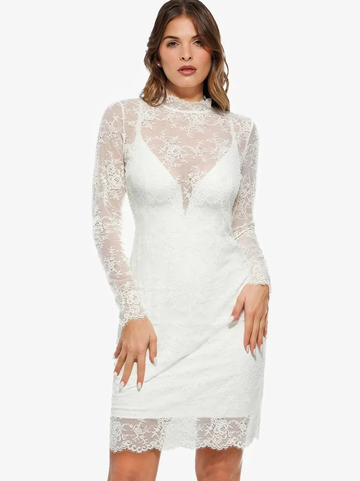 Shapewear 2-in-1 Lace Overlay Sculpting Dress