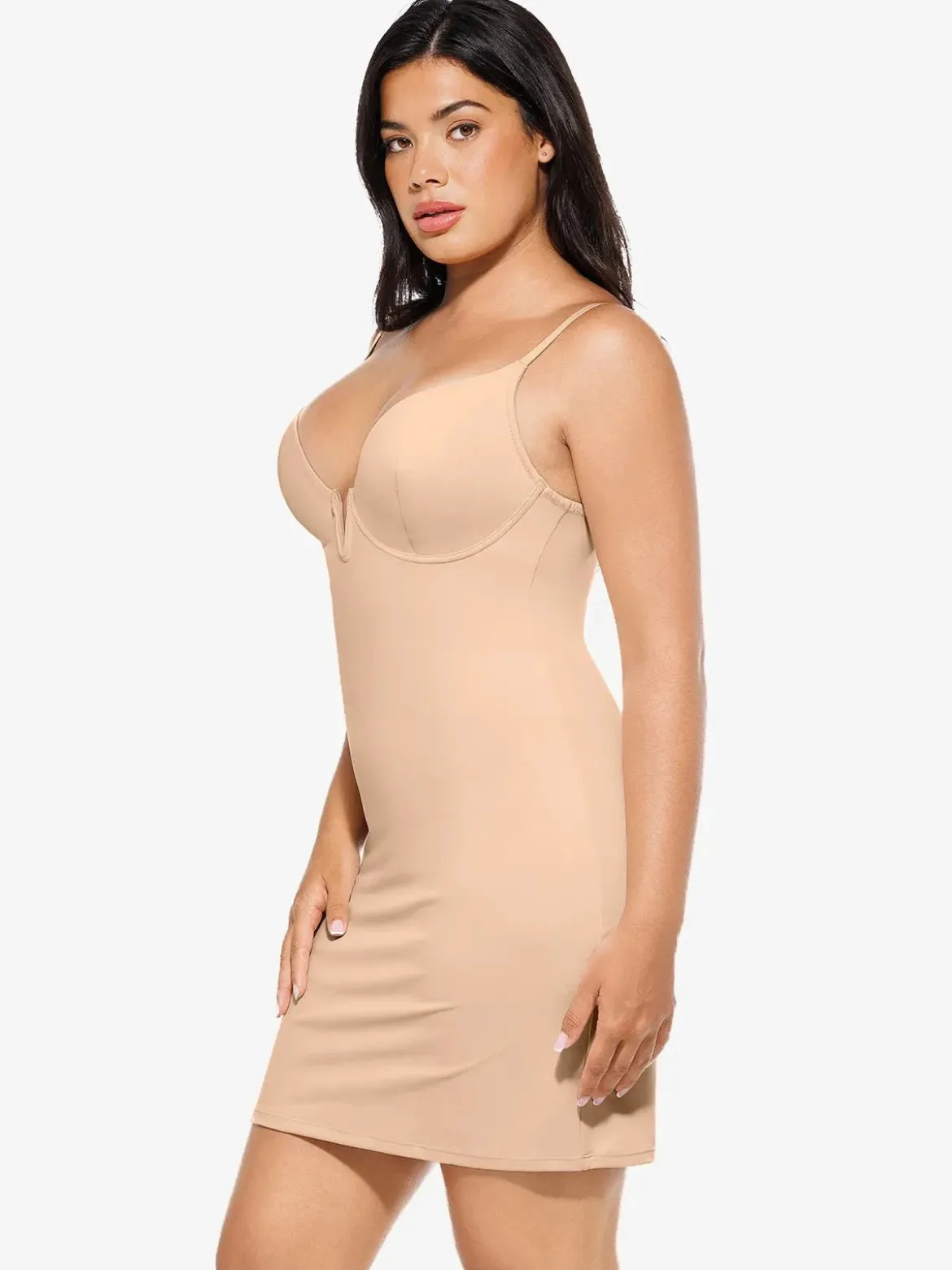 Shapewear 2-in-1 Lace Overlay Sculpting Dress