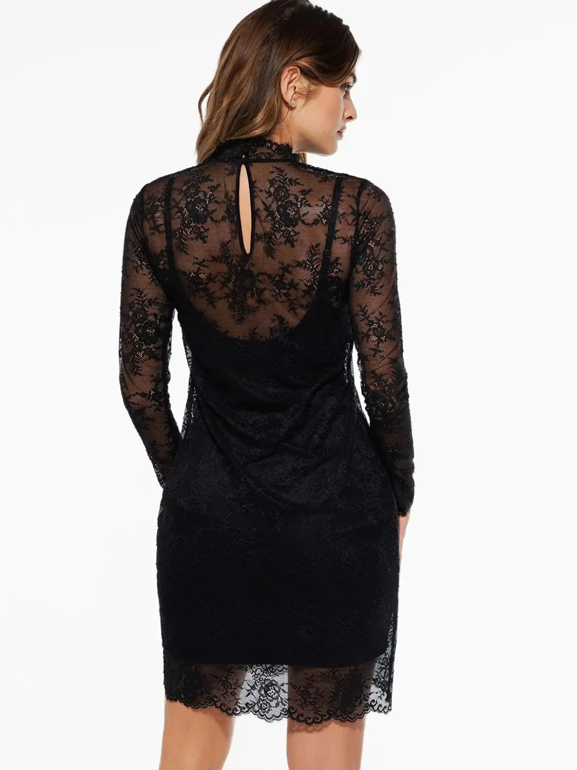 Shapewear 2-in-1 Lace Overlay Sculpting Dress