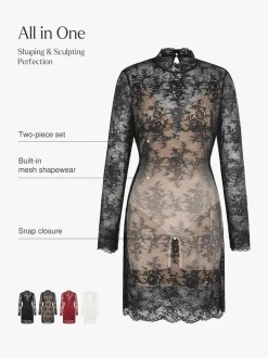 Shapewear Lace Fantasy Mini & Maxi Sculpting Dress Set