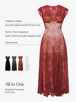 Shapewear Lace Fantasy Mini & Maxi Sculpting Dress Set