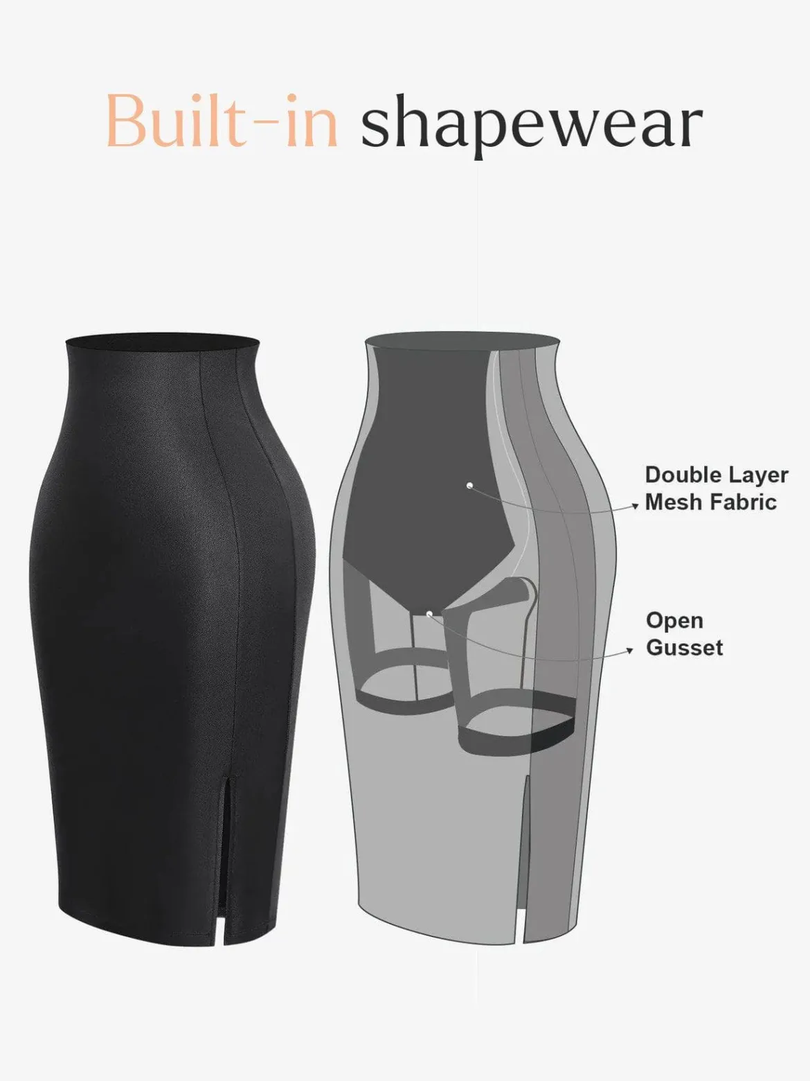 Shapewear Leather Sculpting Bodysuit or Skirt or Legging