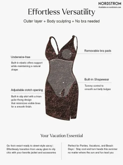 Shapewear Leopard Sculpting Side Slit Mini Dress