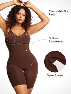 Shapewear Low Back Tummy Control Mid-Thigh Bodysuit