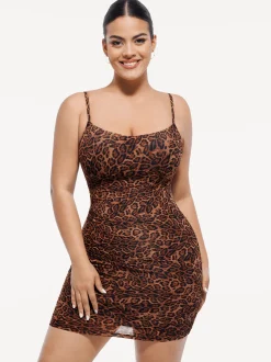 Shapewear Mesh Tummy Control Adjustable Strap Slip Dress