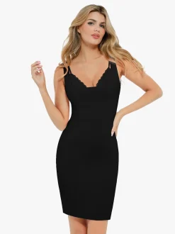 Shapewear Modal Sculpting Inner Lace Cami Mini Dress