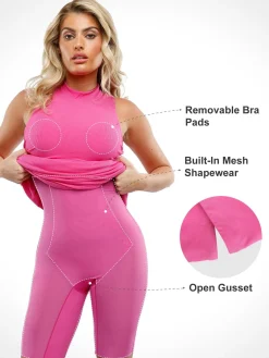 Shapewear Modal Sleeveless Mock Neck Slimming Maxi Dress