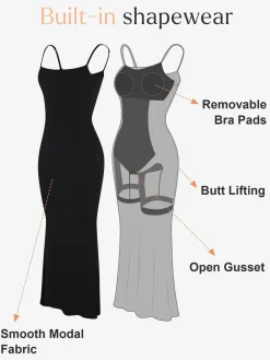 Shapewear Modal Slimming Maxi Slip Dress