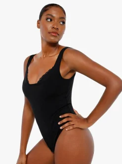 Shapewear Modal Tummy Control Inner Lace Cami Bodysuit