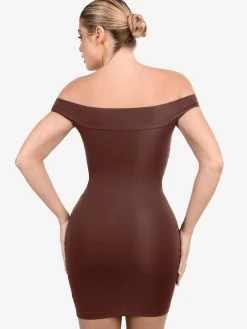 Shapewear Off-the-Shoulder Bodycon Mini Dress