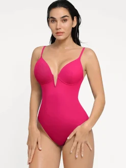 Shapewear Plunging V Slimming One-Piece Swimsuit