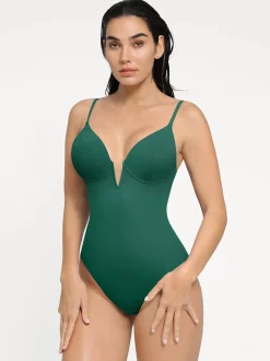 Shapewear Plunging V Slimming One-Piece Swimsuit