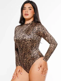 Shapewear Printed High-Waist Tummy-Control Bodysuit
