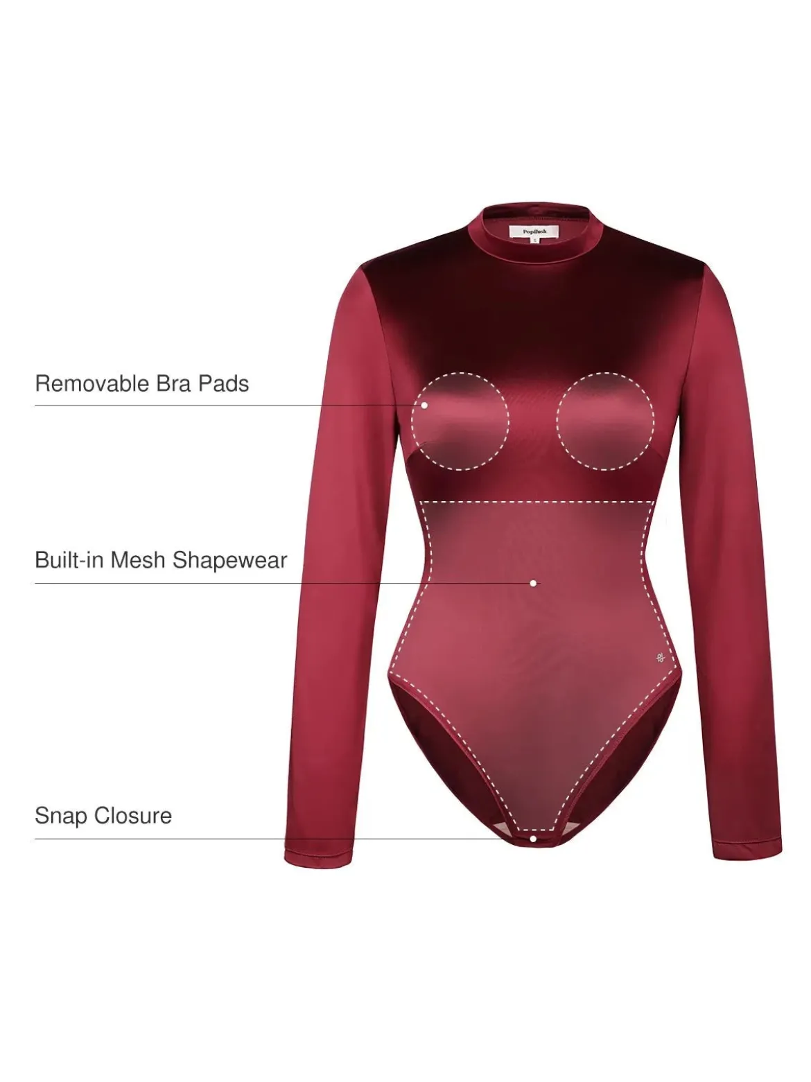 Shapewear Printed High-Waist Tummy-Control Bodysuit