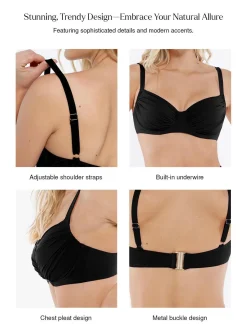 Shapewear Ruched Underwire Bikini Top