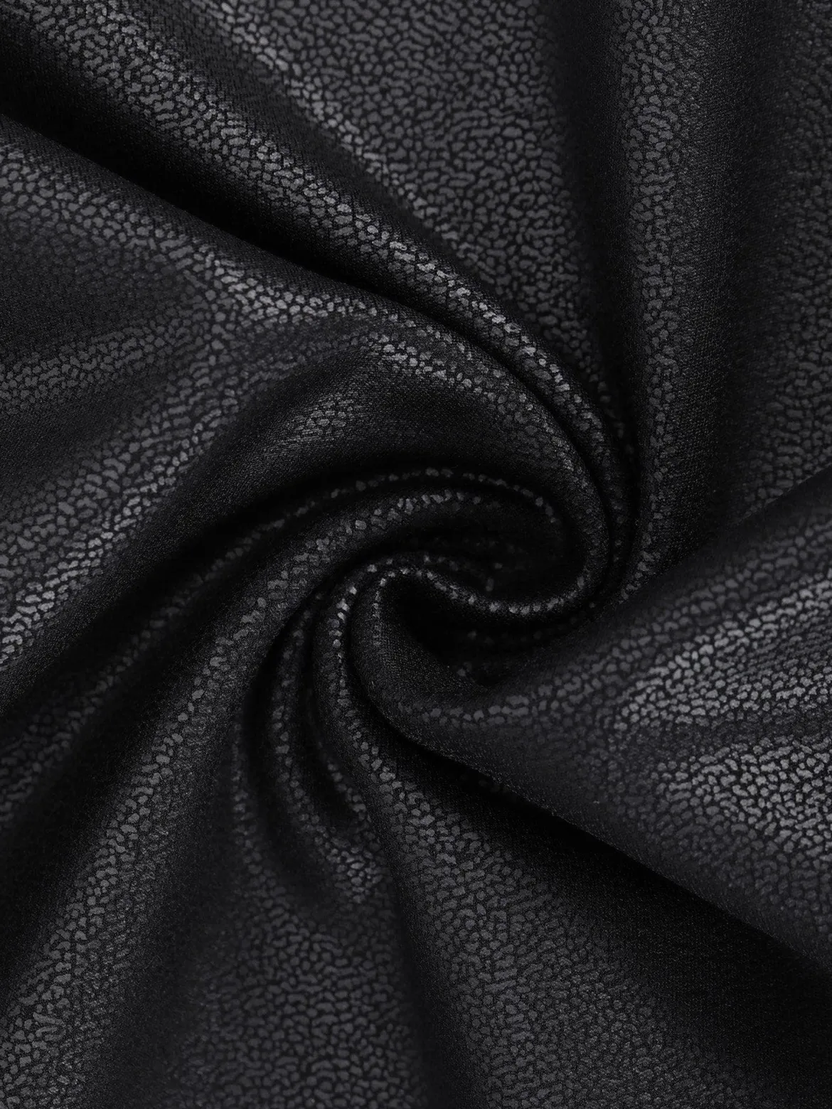 Shapewear Sculpting Faux Leather Front Slit Midi Skirt