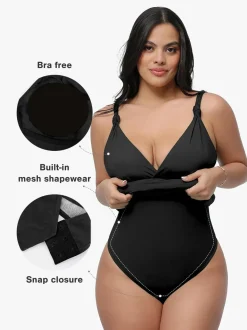 Shapewear Sculpting Side Slit Mini Dress