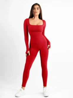 Shapewear Seamless Long Sleeve & Square Neck Sleeveless Jumpsuits