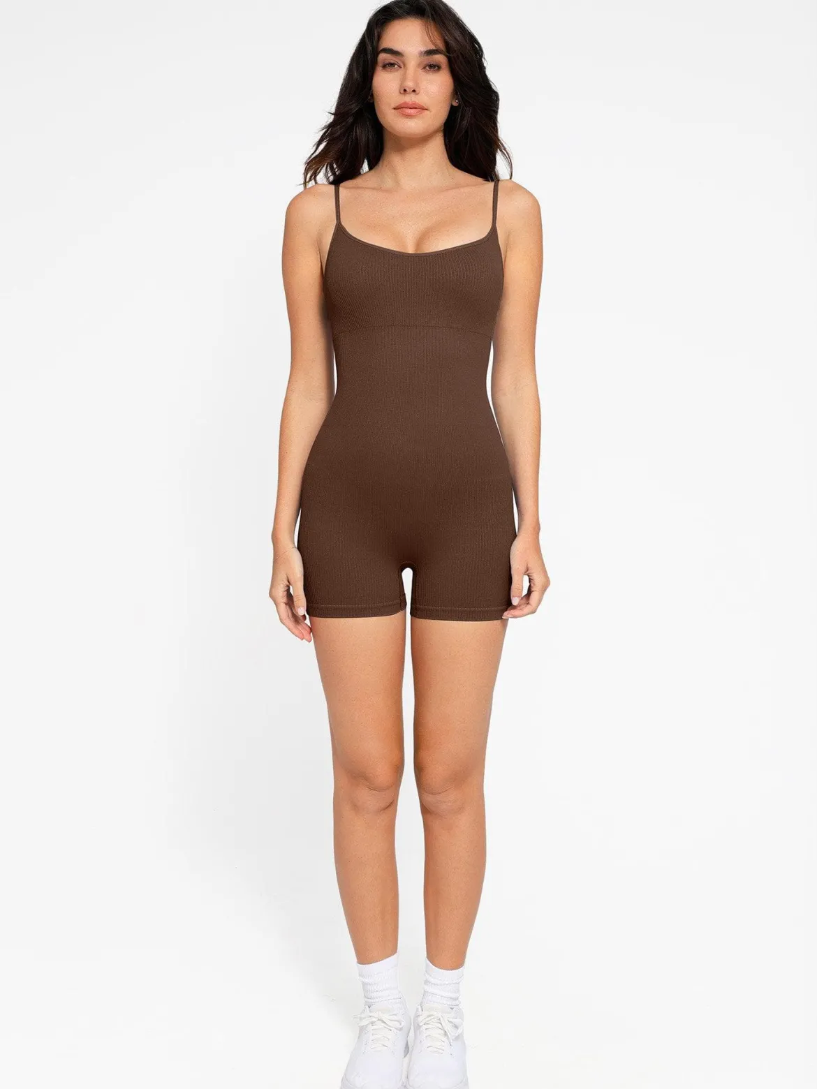 Shapewear Seamless Rib Strappy Romper