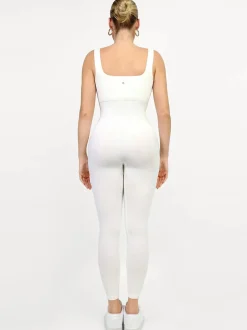 Shapewear Seamless Square Neck Tank Workout Jumpsuit