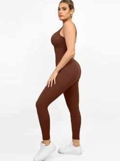 Shapewear Seamless Square Neck Tank Workout Jumpsuit