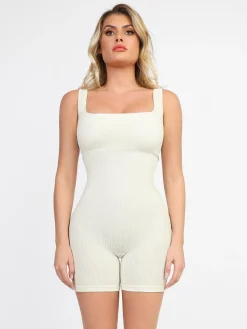 Shapewear Seamless Square Neck Smoothing Sport Romper