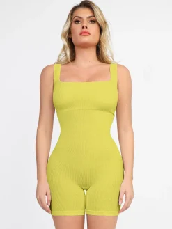 Shapewear Seamless Square Neck Smoothing Sport Romper