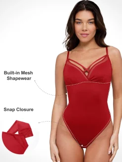 Shapewear Sheer Mesh Sleeveless Tummy Control Bodysuit