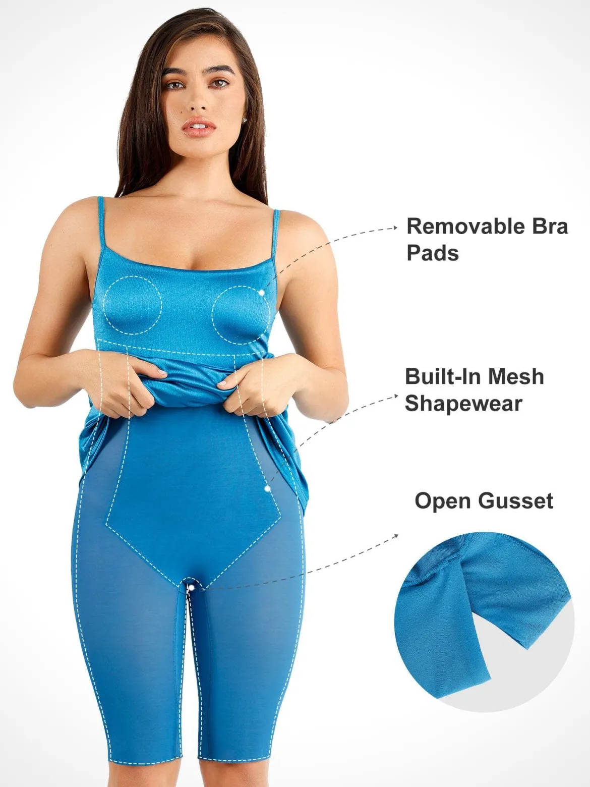 Shapewear Shine Slimming Tummy Control Maxi Slip Dress