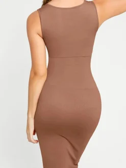 Shapewear Sleeveless Square Neck Slimming Seamless Dress