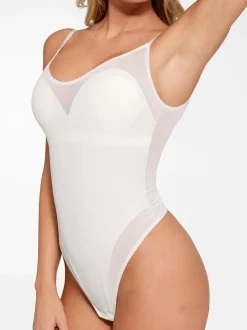 Shapewear Slimming Illusion Mesh Camisole Bodysuit