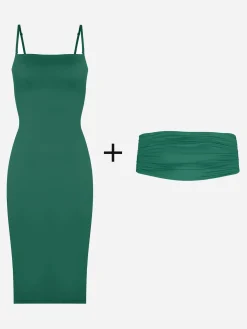 Shapewear Slimming Midi Tube Dress or Bandeau Shawl or Set