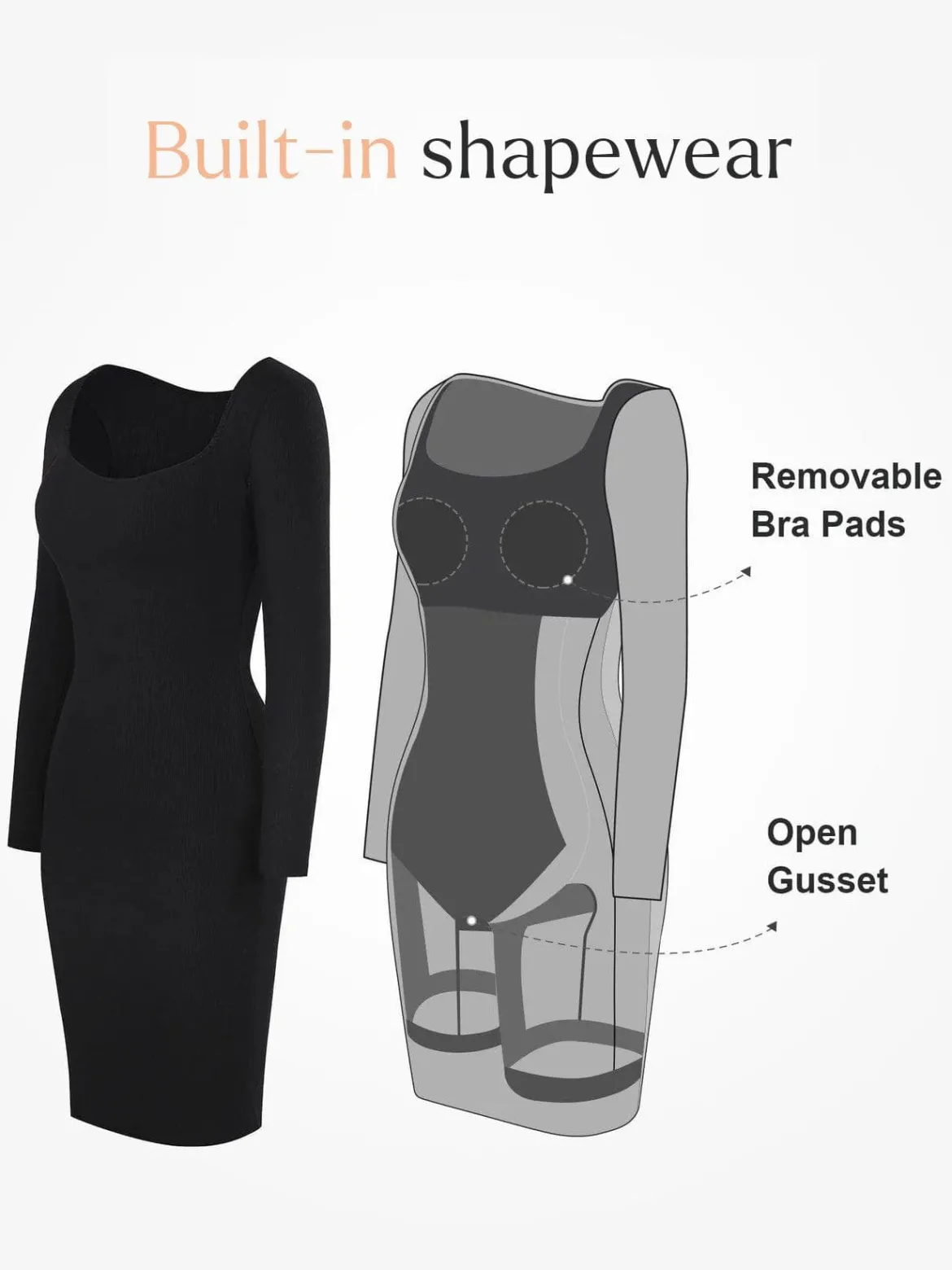Shapewear Slimming Modal Dresses