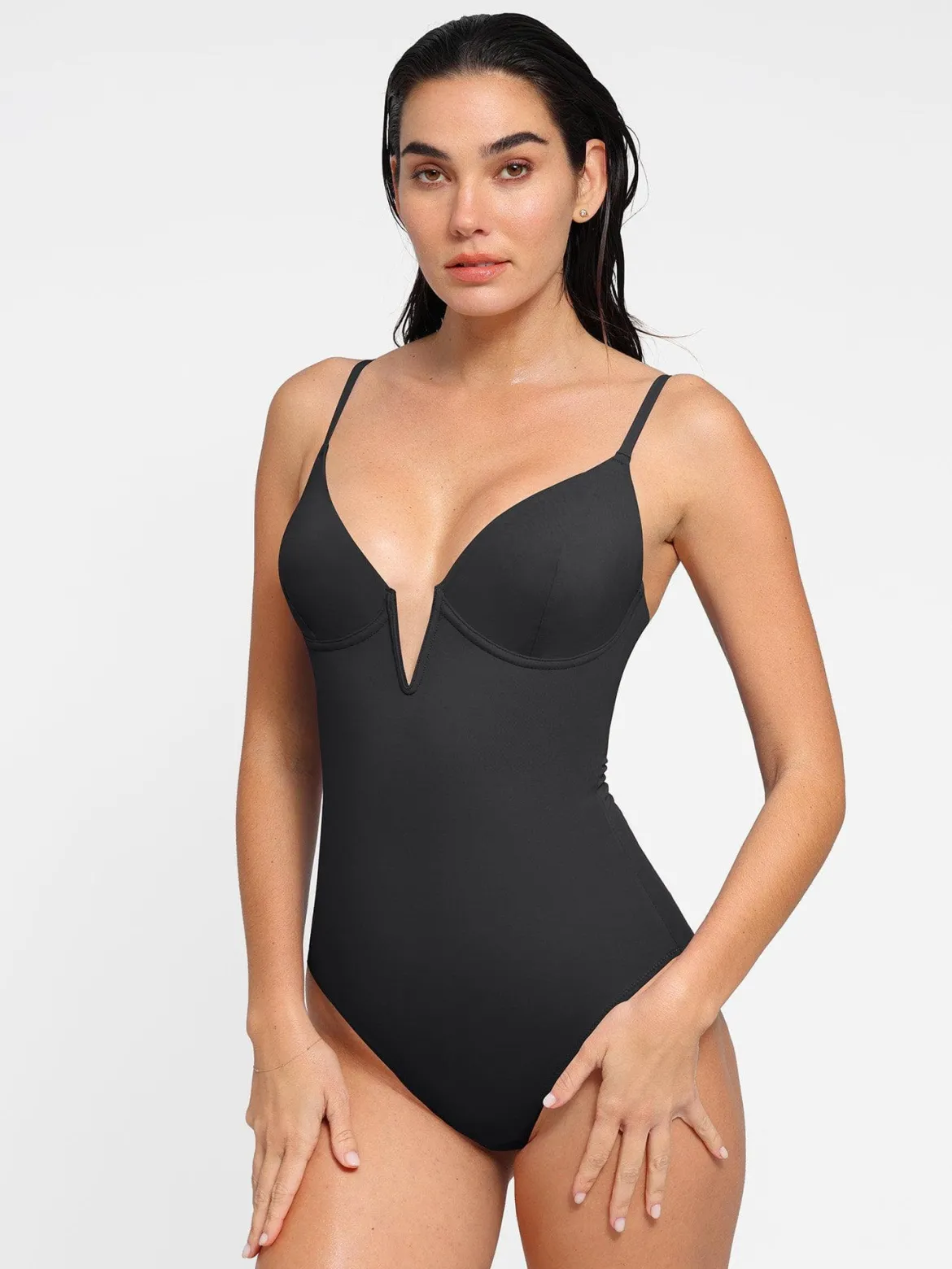 Shapewear Slimming One-Piece Swimsuit Mesh Coverup Set