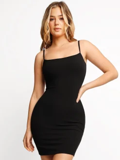 Shapewear Solid Modal Butt Lift Mini Slip Dress