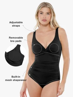 Shapewear Solid Sculpting One-Piece Swimsuit