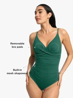 Shapewear Solid Sculpting One-Piece Swimsuit
