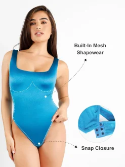 Shapewear Solid Shine Slimming Maxi Dresses or Bodysuit