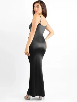 Shapewear Solid Shine Slimming Maxi Dresses or Bodysuit