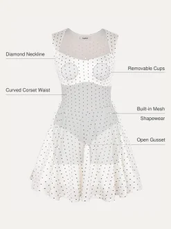 Shapewear Sweetheart Neckline Fit & Flare Mini Dress