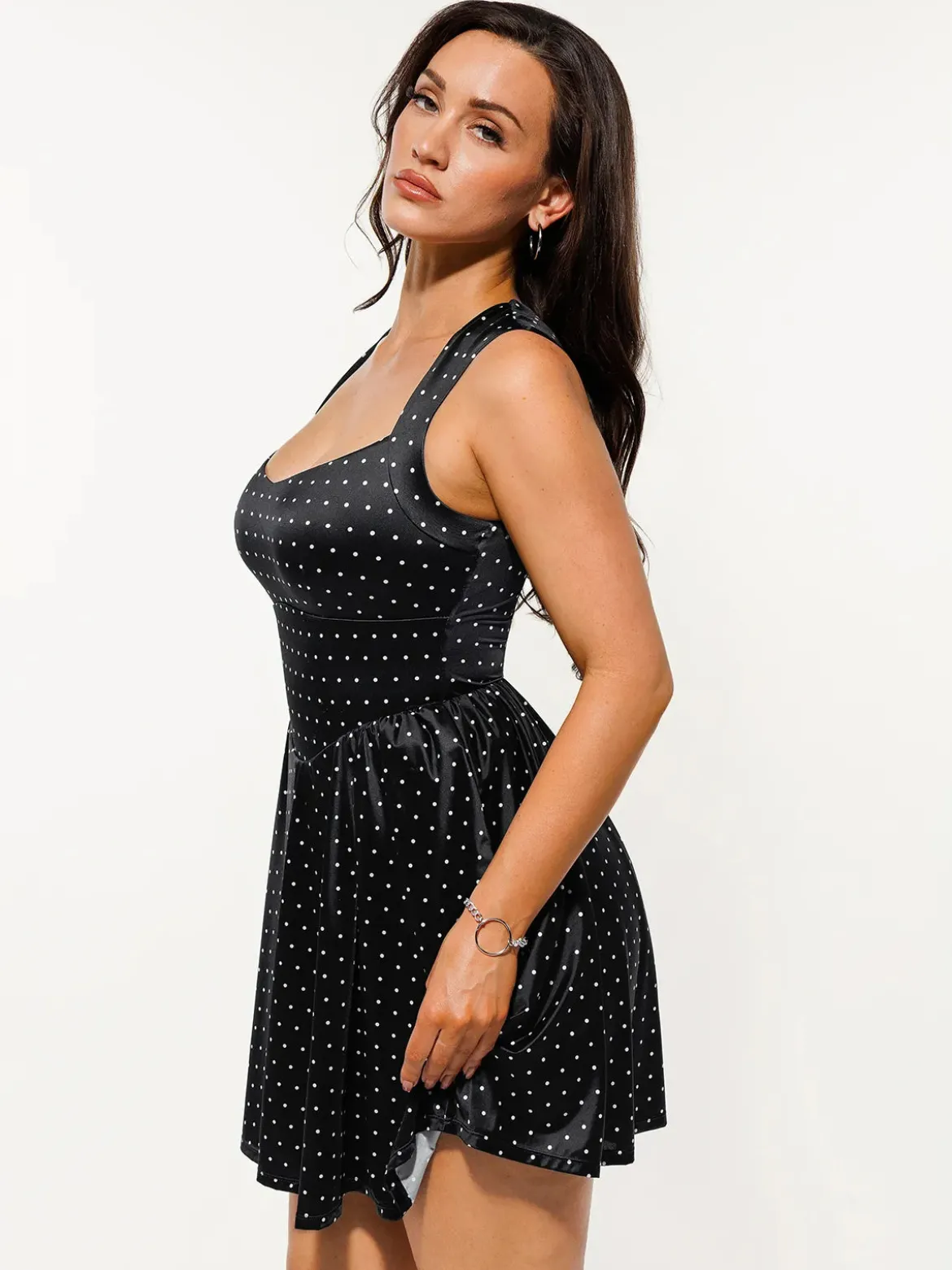 Shapewear Sweetheart Neckline Fit & Flare Mini Dress