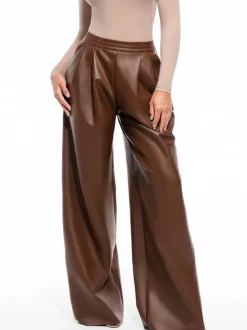 Velvet Wide-Leg Sculpting Trousers