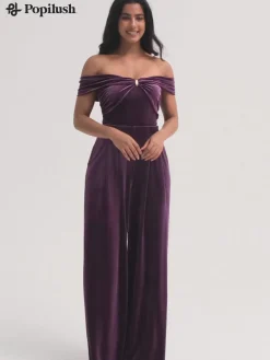 Velvet Wide-Leg Sculpting Trousers