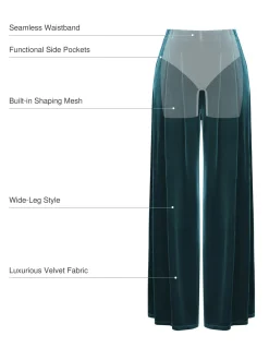 Velvet Wide-Leg Sculpting Trousers