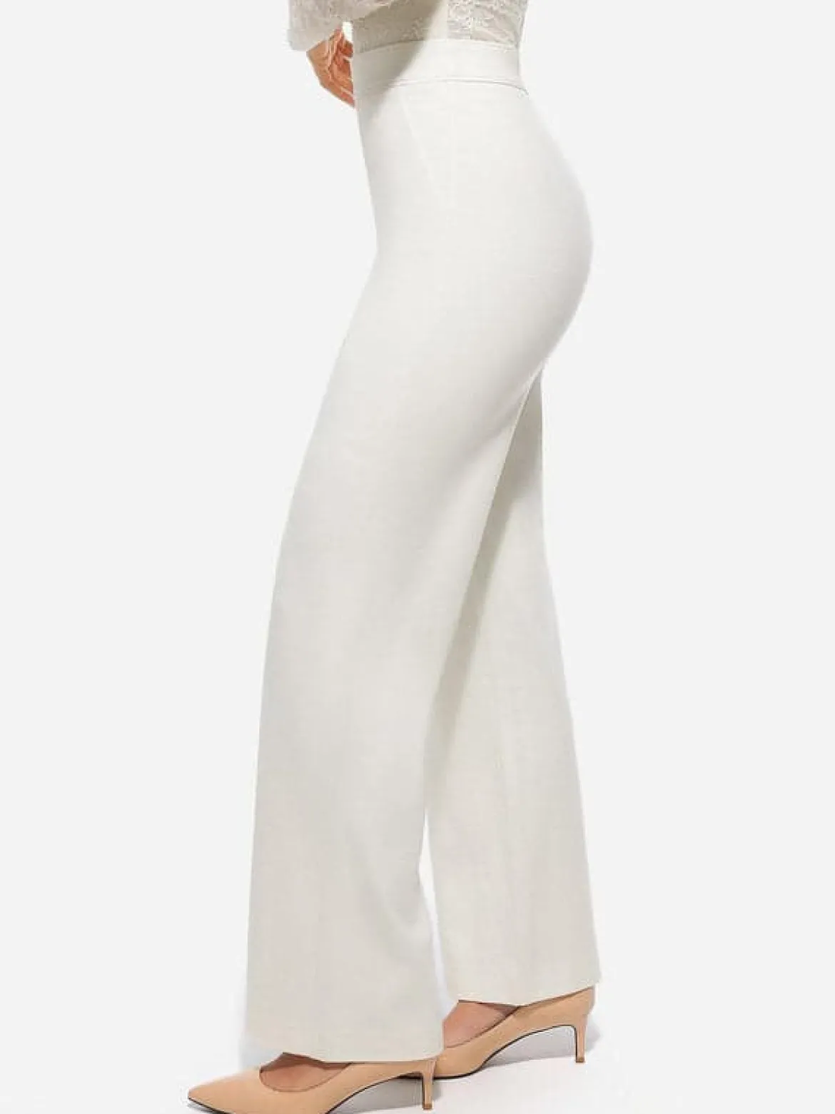 Velvet Wide-Leg Sculpting Trousers