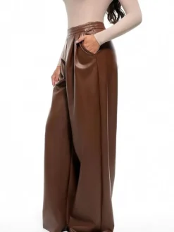 Velvet Wide-Leg Sculpting Trousers