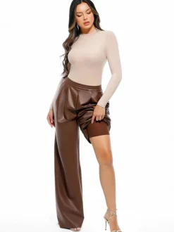 Velvet Wide-Leg Sculpting Trousers