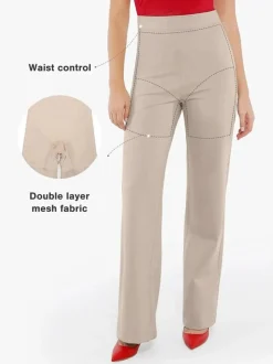 Velvet Wide-Leg Sculpting Trousers