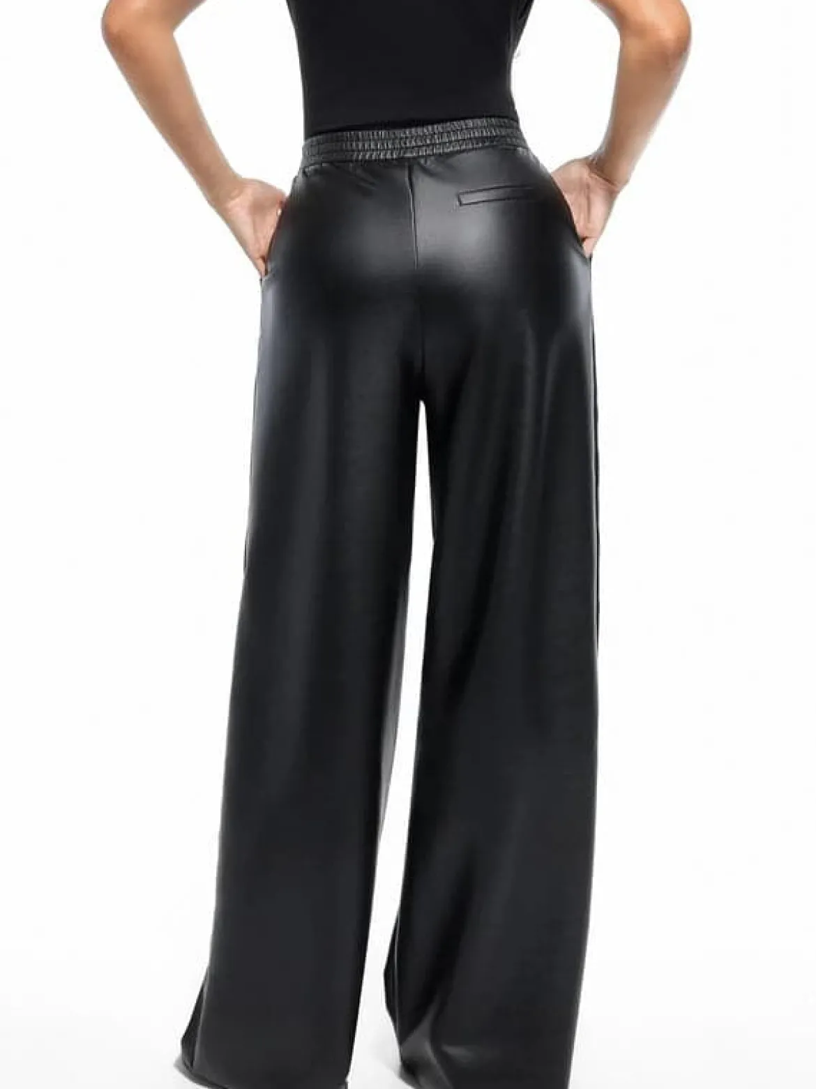 Velvet Wide-Leg Sculpting Trousers